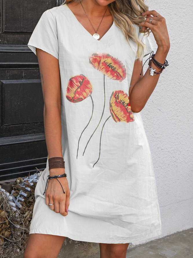 Casual Short Sleeve Knitting Dress