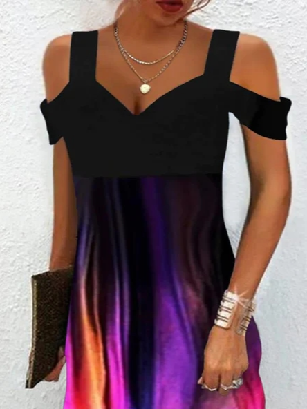 Loose Casual Ombre Spaghetti Dress